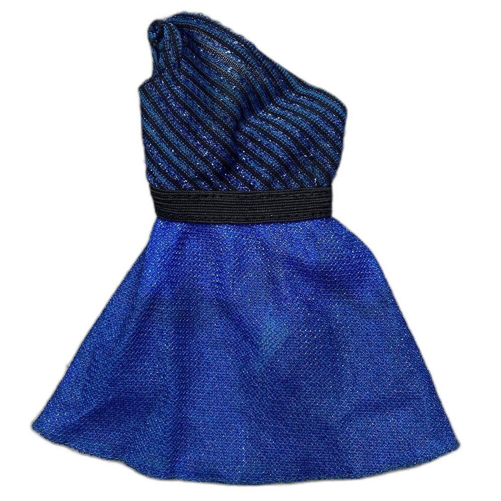 Barbie Fancy Fashions 7508 Vintage 1983 Mattel Blue One Shoulder Dress Rare